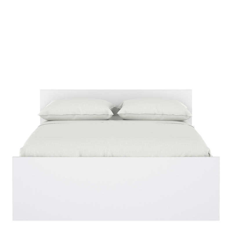 Naia Double Bed 4ft6 (140 x 190) in White High Gloss