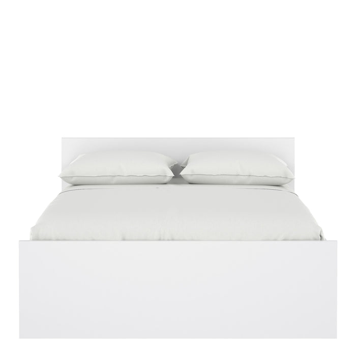 Naia Double Bed 4ft6 (140 x 190) in White High Gloss