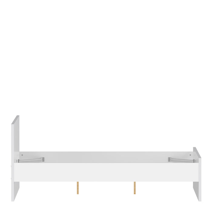 Naia Double Bed 4ft6 (140 x 190) in White High Gloss