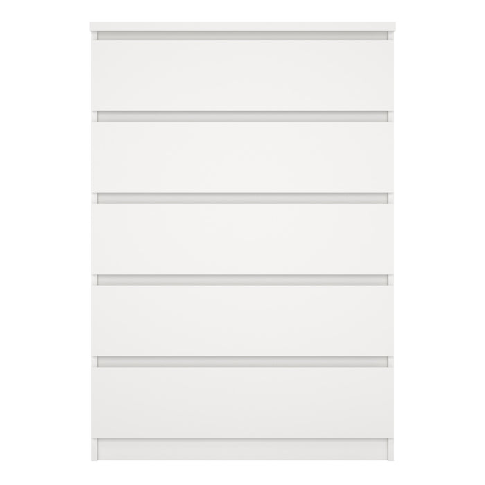 Naia Chest of 5 Drawers in White