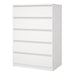 Naia Chest of 5 Drawers in White