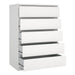 Naia Chest of 5 Drawers in White