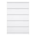 Naia Chest of 5 Drawers in White High Gloss