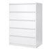 Naia Chest of 5 Drawers in White High Gloss