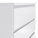 Naia Chest of 5 Drawers in White High Gloss