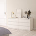 Naia Wide Chest of 6 Drawers (3+3) in White