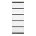 Naia Narrow Chest of 5 Drawers in Concrete and White High Gloss