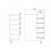 Naia Narrow Chest of 5 Drawers in Concrete and White High Gloss