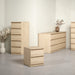 Naia Narrow Chest of 5 Drawers in Jackson Hickory Oak