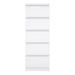 Naia Narrow Chest of 5 Drawers in White High Gloss