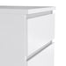 Naia Narrow Chest of 5 Drawers in White High Gloss