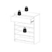 Naia Sideboard 1 Drawer 2 Doors in Concrete and White High Gloss