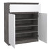Naia Sideboard 1 Drawer 2 Doors in Concrete and White High Gloss