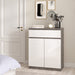 Naia Sideboard 1 Drawer 2 Doors in Concrete and White High Gloss