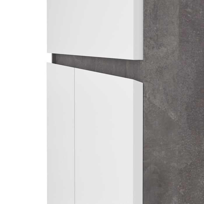 Naia Sideboard 1 Drawer 2 Doors in Concrete and White High Gloss