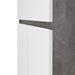 Naia Sideboard 1 Drawer 2 Doors in Concrete and White High Gloss