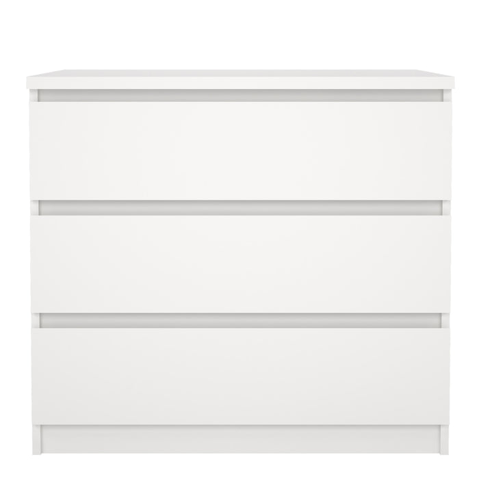 Naia Chest of 3 Drawers in White
