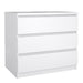 Naia Chest of 3 Drawers in White High Gloss