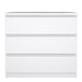 Naia Chest of 3 Drawers in White High Gloss
