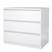 Naia Chest of 3 Drawers in White High Gloss