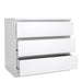 Naia Chest of 3 Drawers in White High Gloss