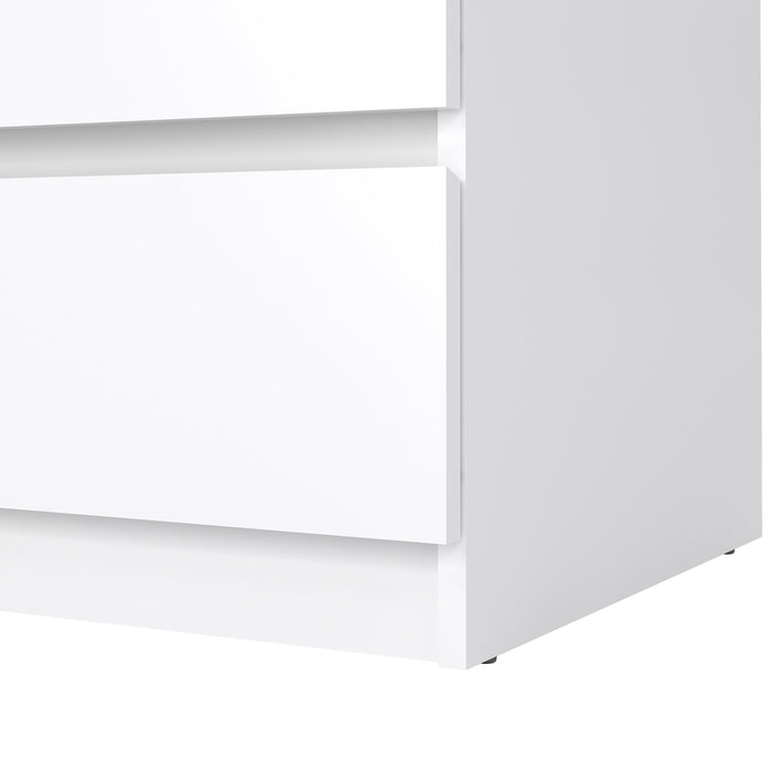 Naia Chest of 3 Drawers in White High Gloss
