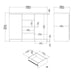 Naia Sideboard 4 Drawers 2 Doors in Concrete and White High Gloss