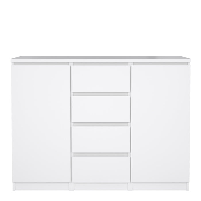 Naia Sideboard - 4 Drawers 2 Doors in White High Gloss