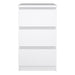 Naia Bedside 3 Drawers in White High Gloss