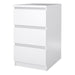 Naia Bedside 3 Drawers in White High Gloss