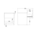 Naia Bedside 1 Drawer 1 Shelf in Concrete and White High Gloss
