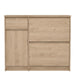 Naia Shoe Cabinet with 2 Flip Down Doors 1 Door and 1 Drawer in Jackson Hickory Oak