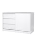 Naia Storage Unit with 1 Sliding Door and 3 Drawers in White High Gloss