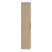 Naia Shoe Cabinet with 4 Doors 1 Drawer in Jackson Hickory Oak and Black