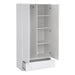 Naia Package - Bedside 3 Drawers + Chest of 5 Drawers + Wardrobe with 2 Doors + 1 Drawer in White High Gloss