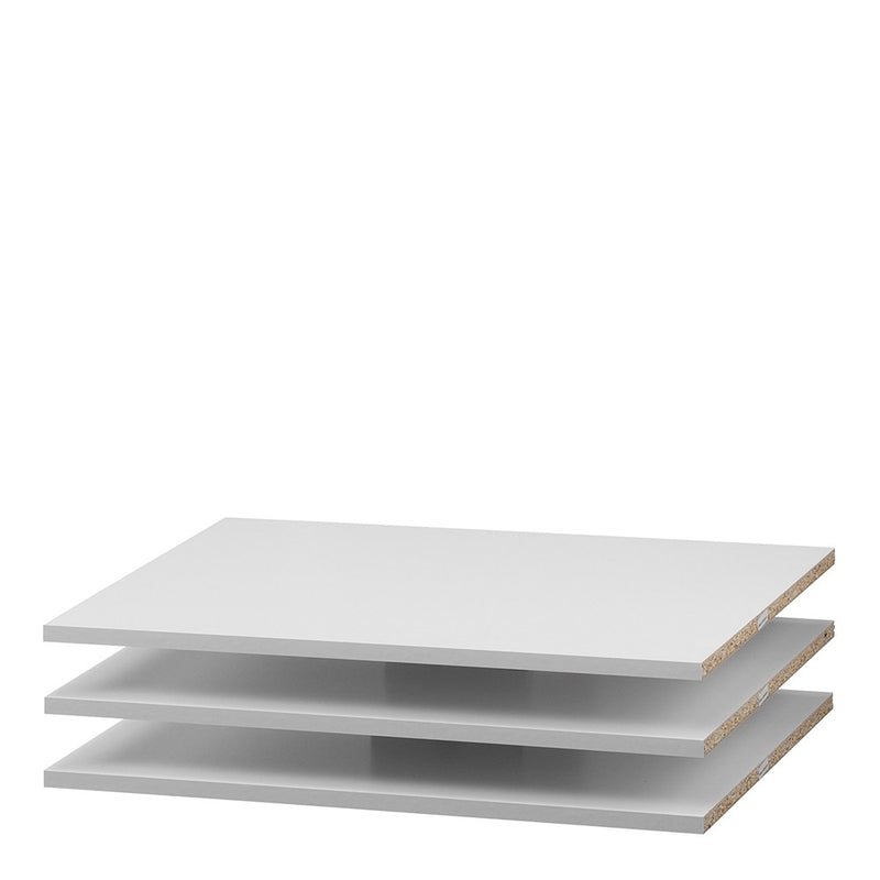 Verona Set of Shelves  Narrow (for 120cm Wardrobe) in White