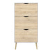 Oslo Shoe Cabinet 3 Drawers in White and Oak