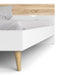 Oslo Euro Double Bed (140 x 200) in White and Oak