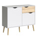 Oslo Sideboard Small 1 Drawer 2 Doors in White and Oak
