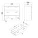Space Package - Bedside 1 Drawer + Chest of 3 Drawers + Wardrobe with 2 Doors in White