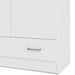 Space Wardrobe with 2 Doors + 1 Drawer in White 1750