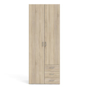 Space Wardrobe 2 Doors 3 Drawers in Oak 2000
