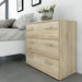 Space Package - Bedside 1 Drawer + Chest of 3 Drawers + Wardrobe with 2 Doors + 1 Drawer in Oak