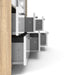 Line Wardrobe 3 Doors 6 Drawers in Oak with White High Gloss