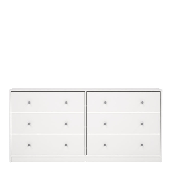 May Chest of 6 Drawers (3+3) in White