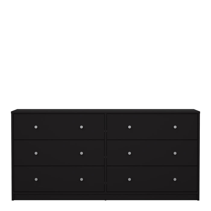 May Chest of 6 Drawers (3+3) in Black