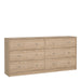 May Chest of 6 Drawers (3+3) in Jackson Hickory Oak