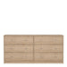 May Chest of 6 Drawers (3+3) in Jackson Hickory Oak