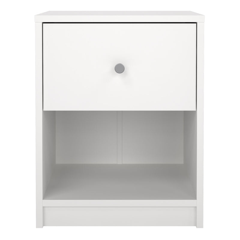 May Bedside 1 Drawer in White