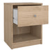 May Bedside 1 Drawer in Jackson Hickory Oak